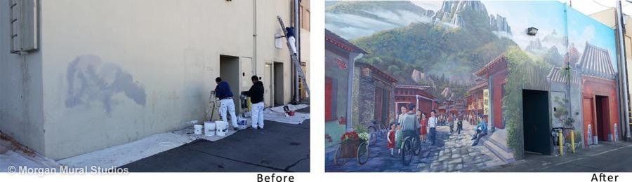 Crouching Tiger Restaurant Mural - Chinese Dining in Redwood City, California