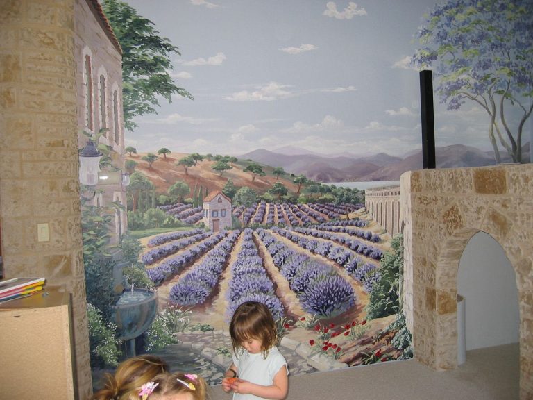 french countryside mural
