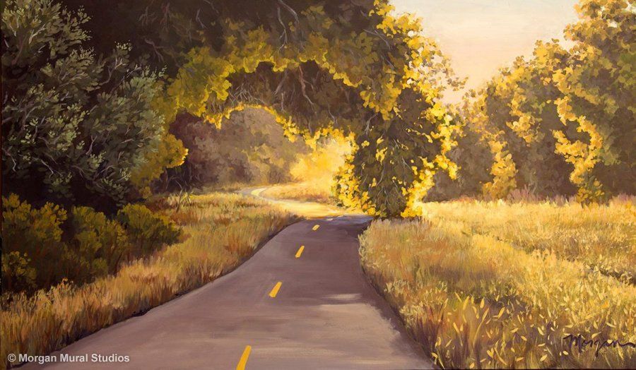 Idyllic Road Painting