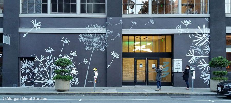 Dandelion Mural at Minted Headquarters in San Fancisco