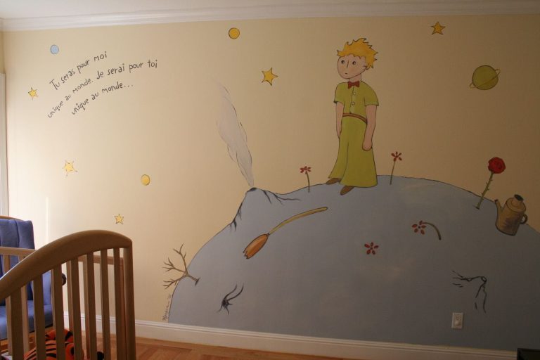 little prince mural earth
