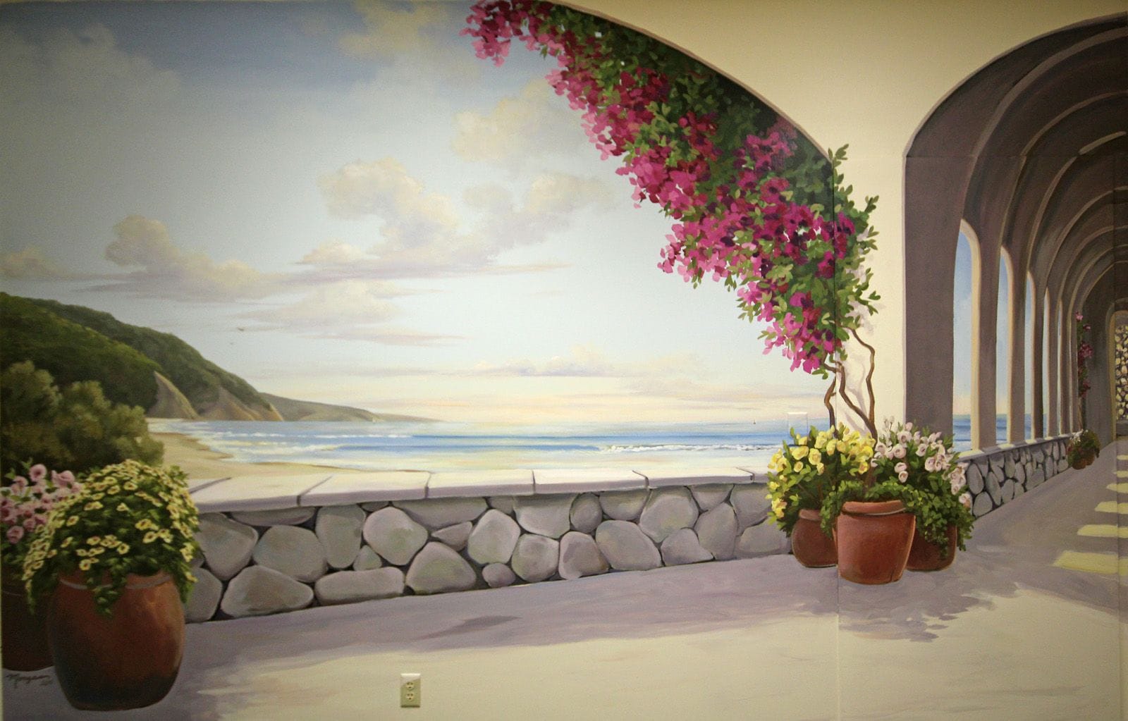 Mediterranean Mural for Oakland Children's Hospital with Trompe L'Oeil ...