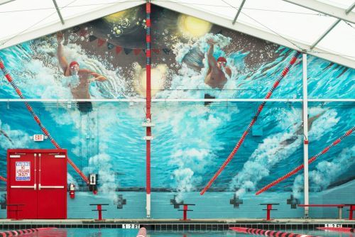 raleigh swim center mural